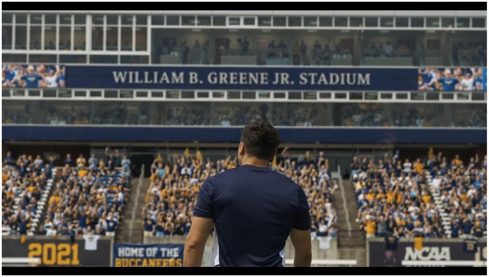 Empty stadium transformed into a packed crowd scene with Beeble Canvas