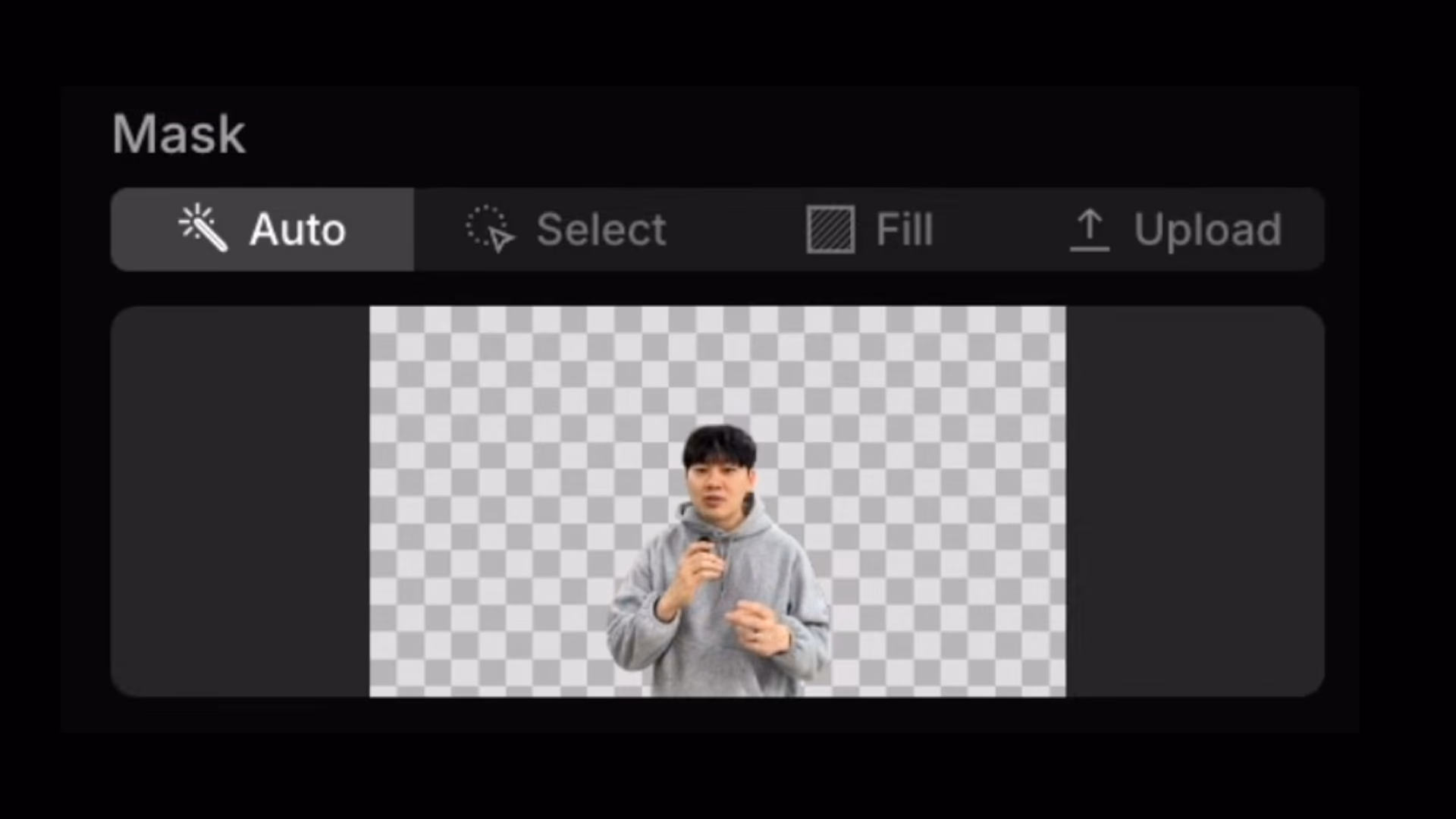 SwitchX Auto mode automatically detecting and isolating the main subject