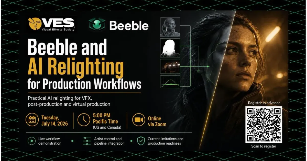 Join Beeble for a VES discussion on AI relighting